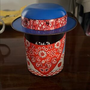 #135 Vintage Colorful Bandana Print Hat Tin